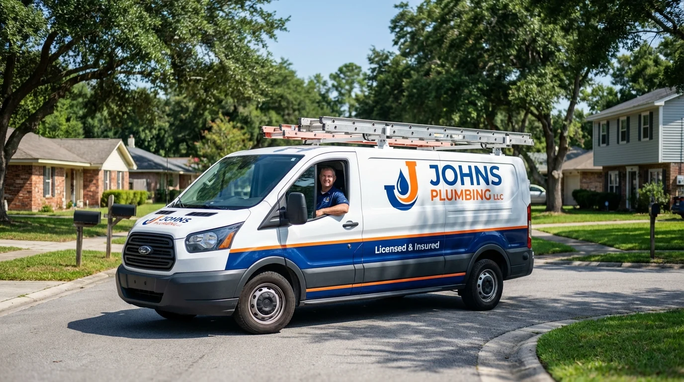 Johns Plumbing LLC service van in Meyersdale, PA