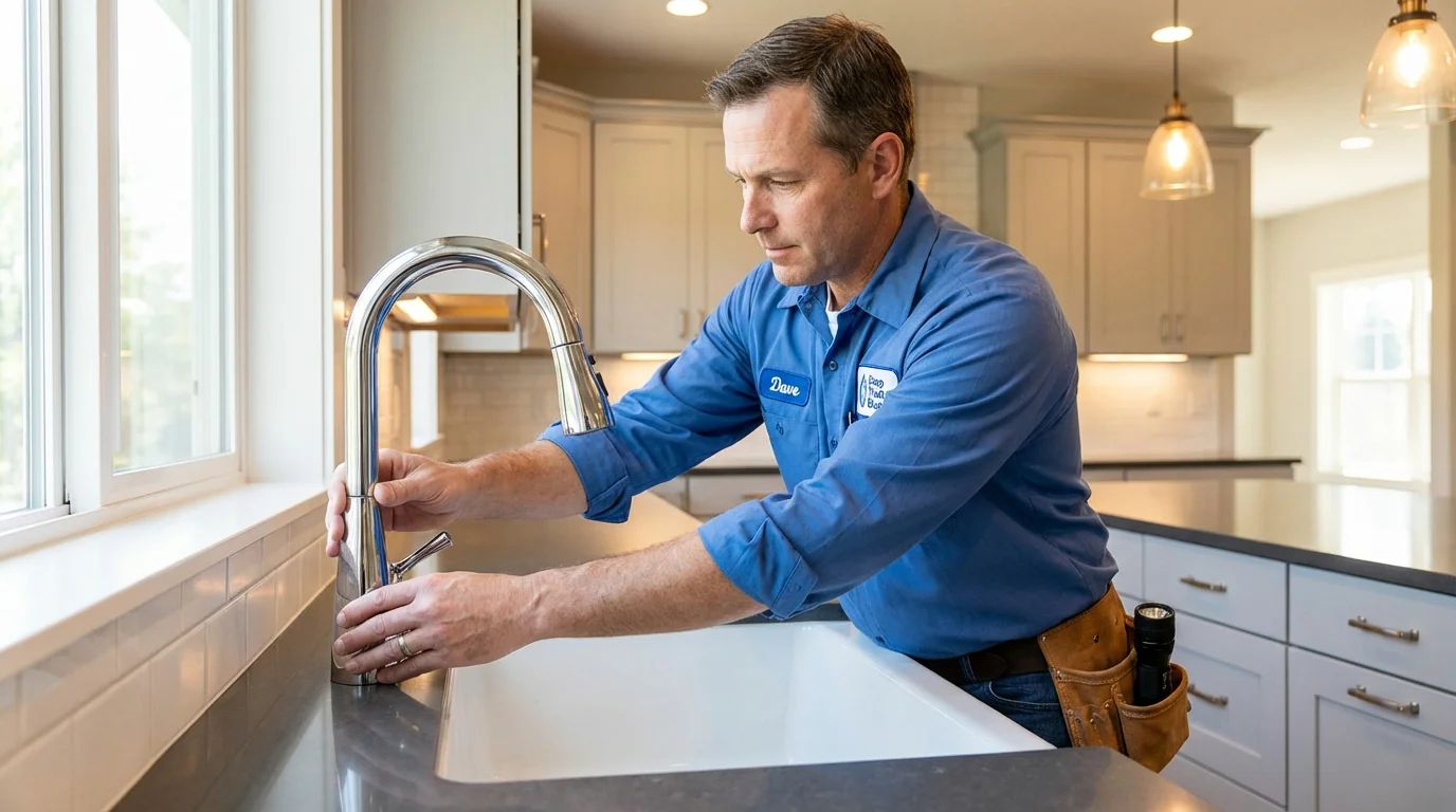 Kitchen faucet installation by Johns Plumbing LLC in Meyersdale