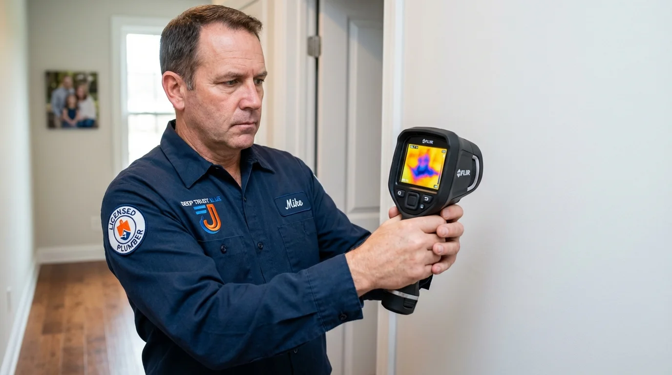 Thermal imaging leak detection by Johns Plumbing LLC in Meyersdale